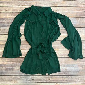 NEW Shein Tie Waist Top w/ Open Sleeves